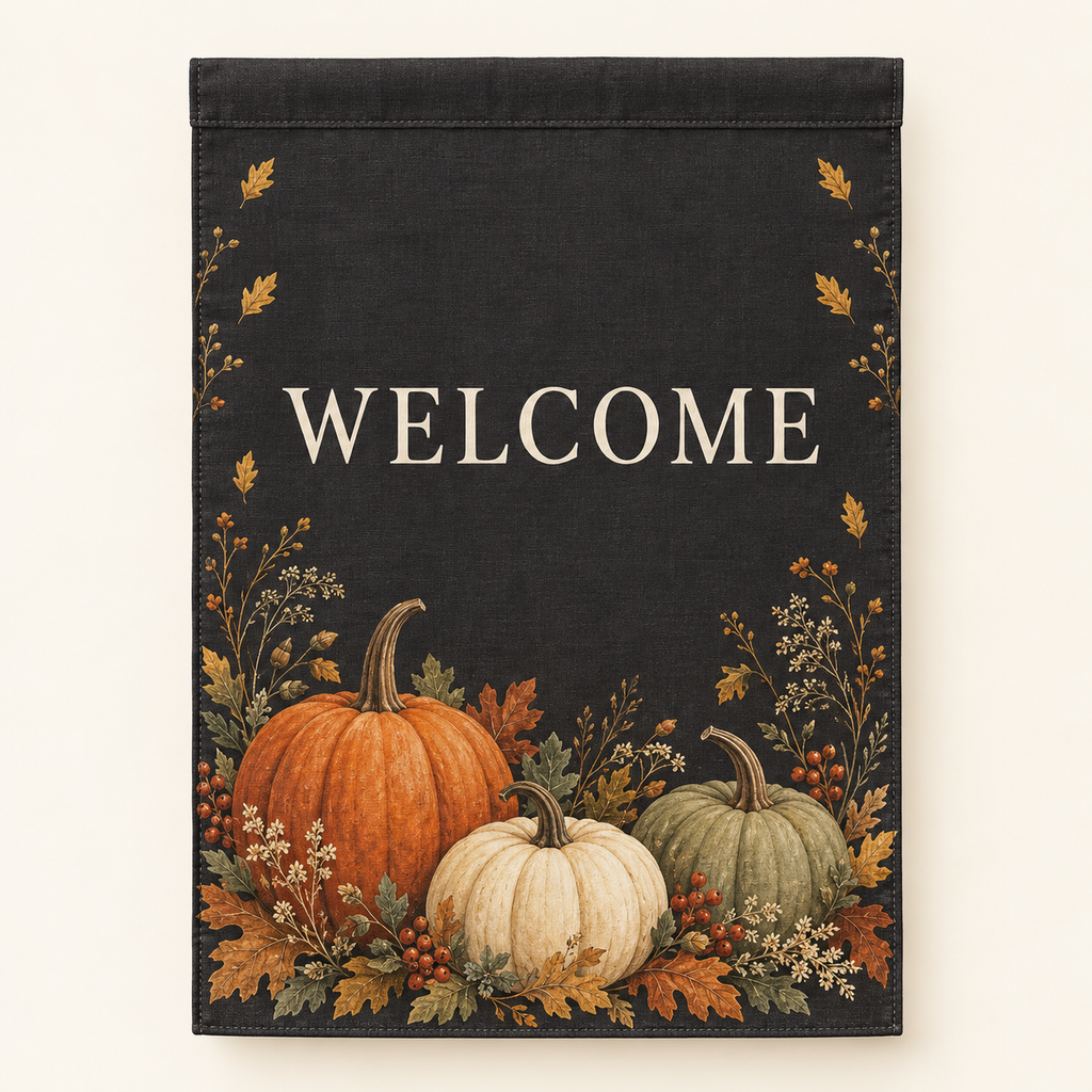 Custom Garden Flag – Autumn Welcome or Your Own Design, 12 × 18 in