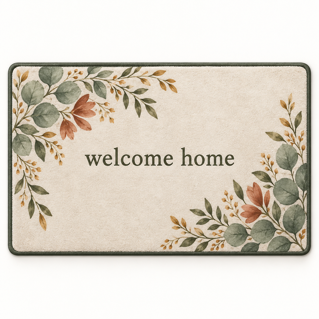 Custom Botanical Floor Mat – Choose Your Design