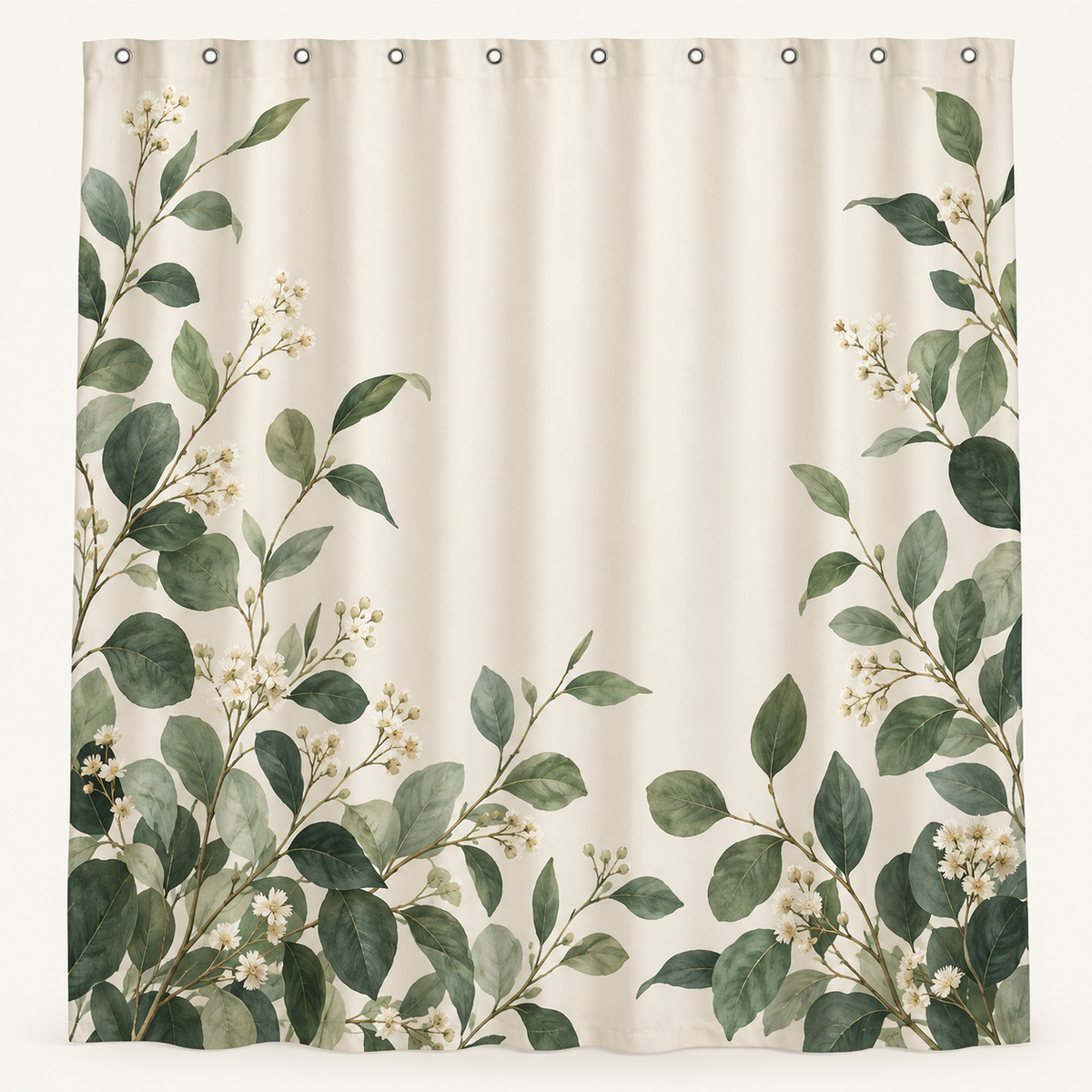 Custom Botanical Shower Curtain – Personalized | Preorder
