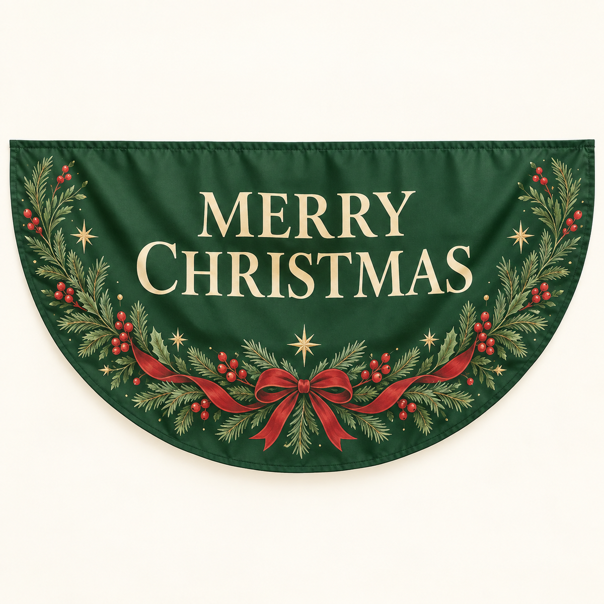 Custom Holiday Semicircle Flag – Christmas, Halloween & Your Design