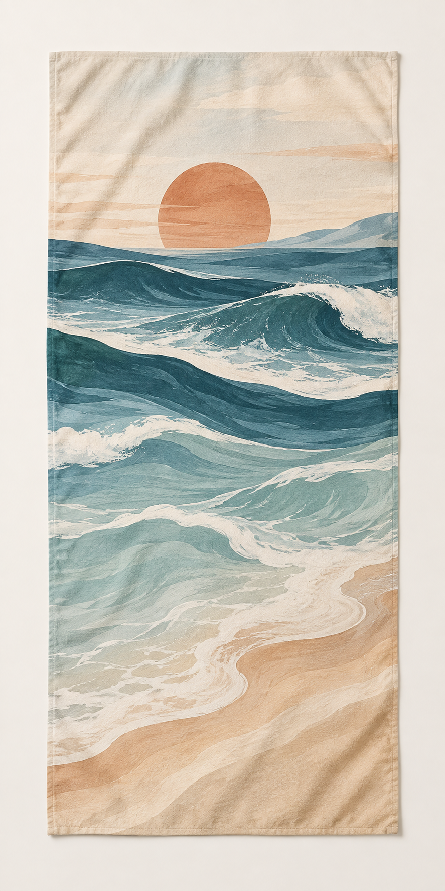 Custom Microfiber Towels – Coastal Waves or Your Design