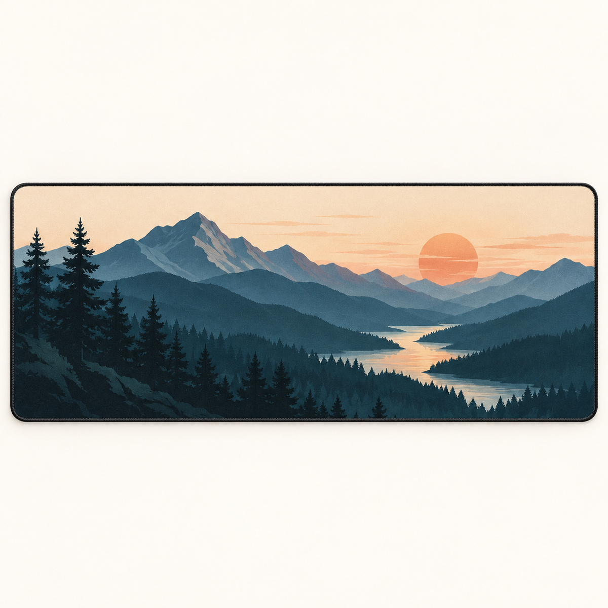 Custom Desk Mat – Mountain Sunset or Your Design