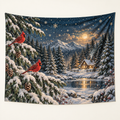 Custom Christmas Woodland Wall Tapestry – Your Design, 78.7 × 59.1 in