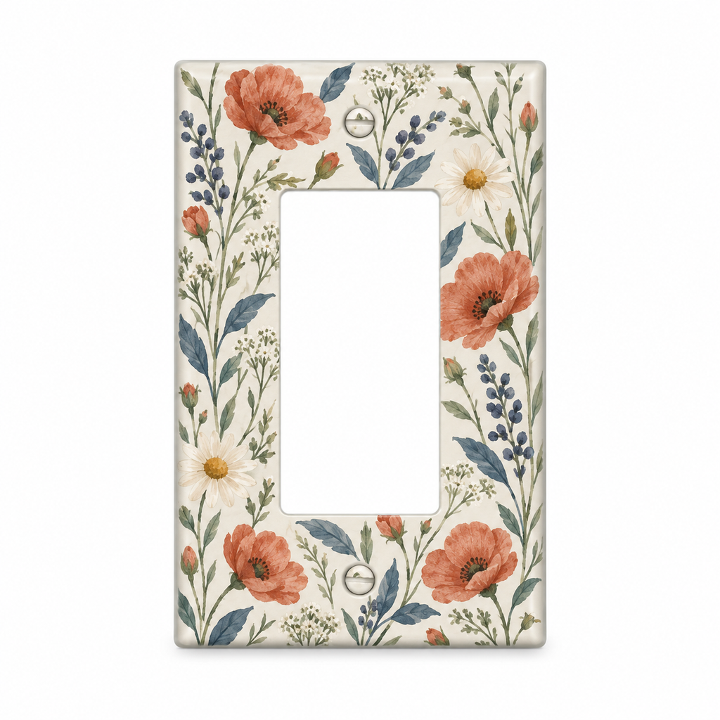Custom Wildflower Rocker Switch Plate – Your Design