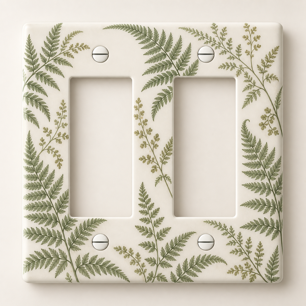Custom Fern Double Rocker Switch Plate – Your Design