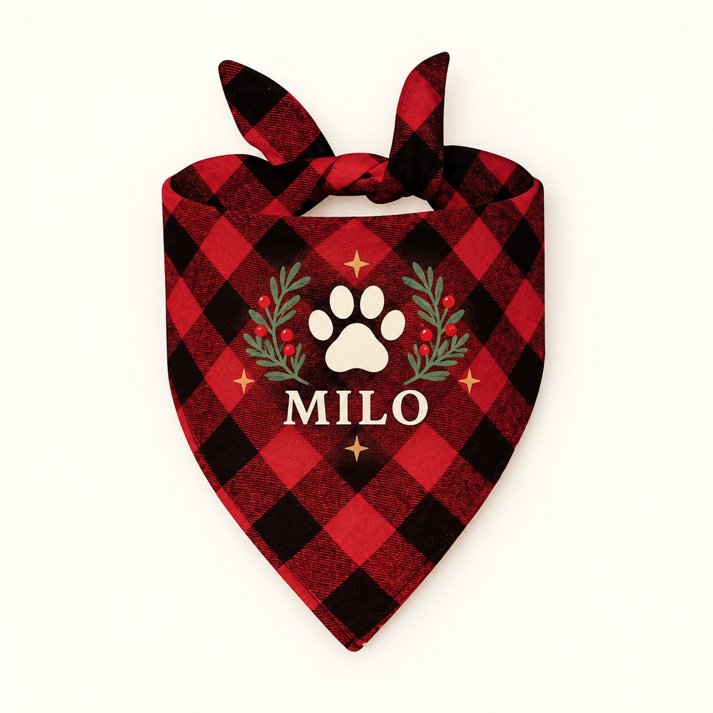 Custom Christmas Pet Bandana – Holiday Paw or Your Design