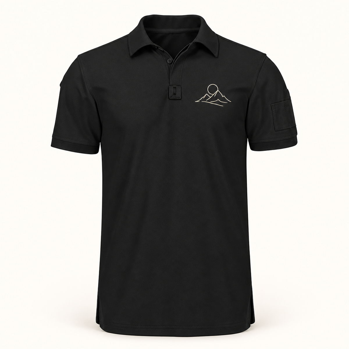 Custom Men's Polo Shirt – Mountain Emblem or Your Logo