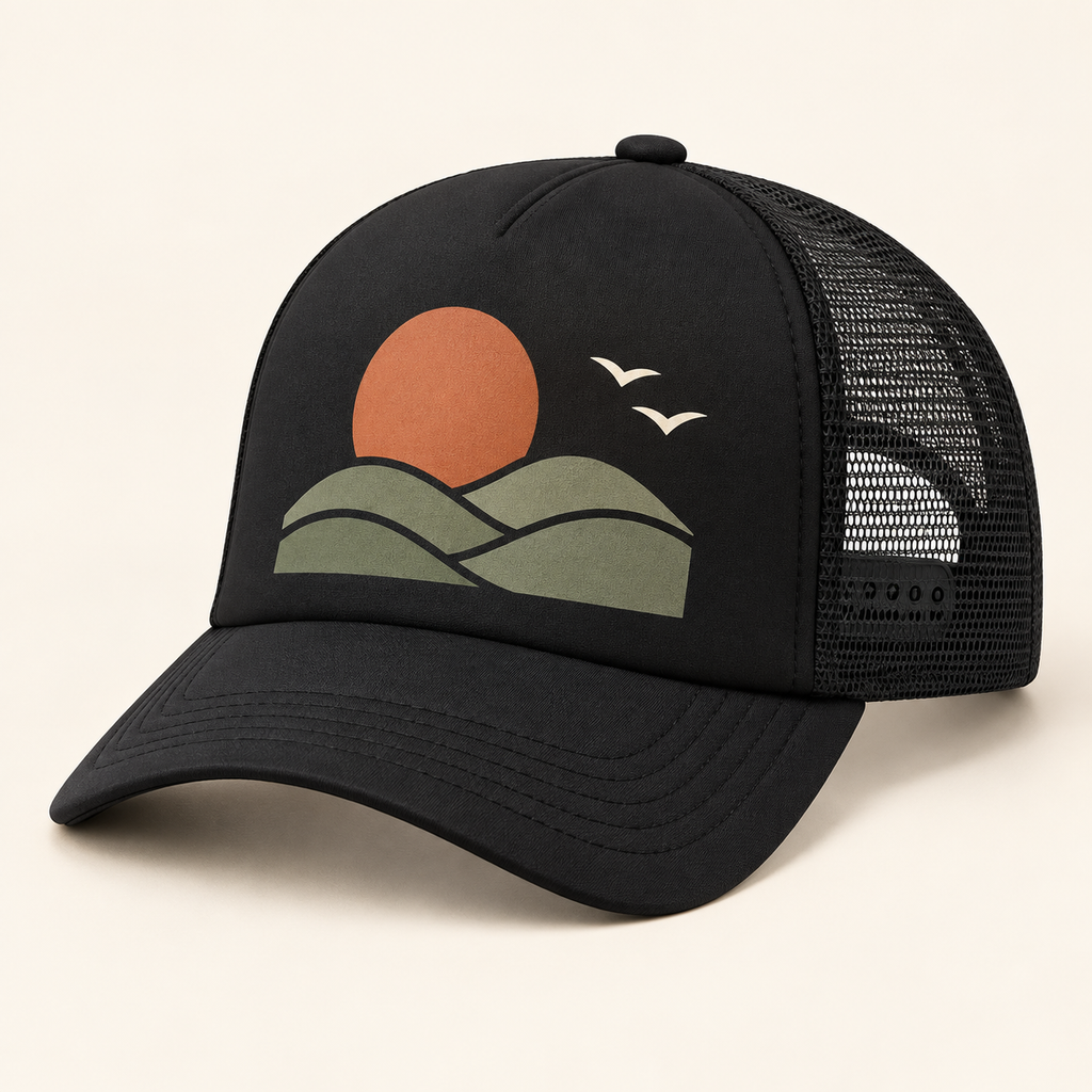 Custom Mesh Trucker Hat – Sunset Hills or Your Design