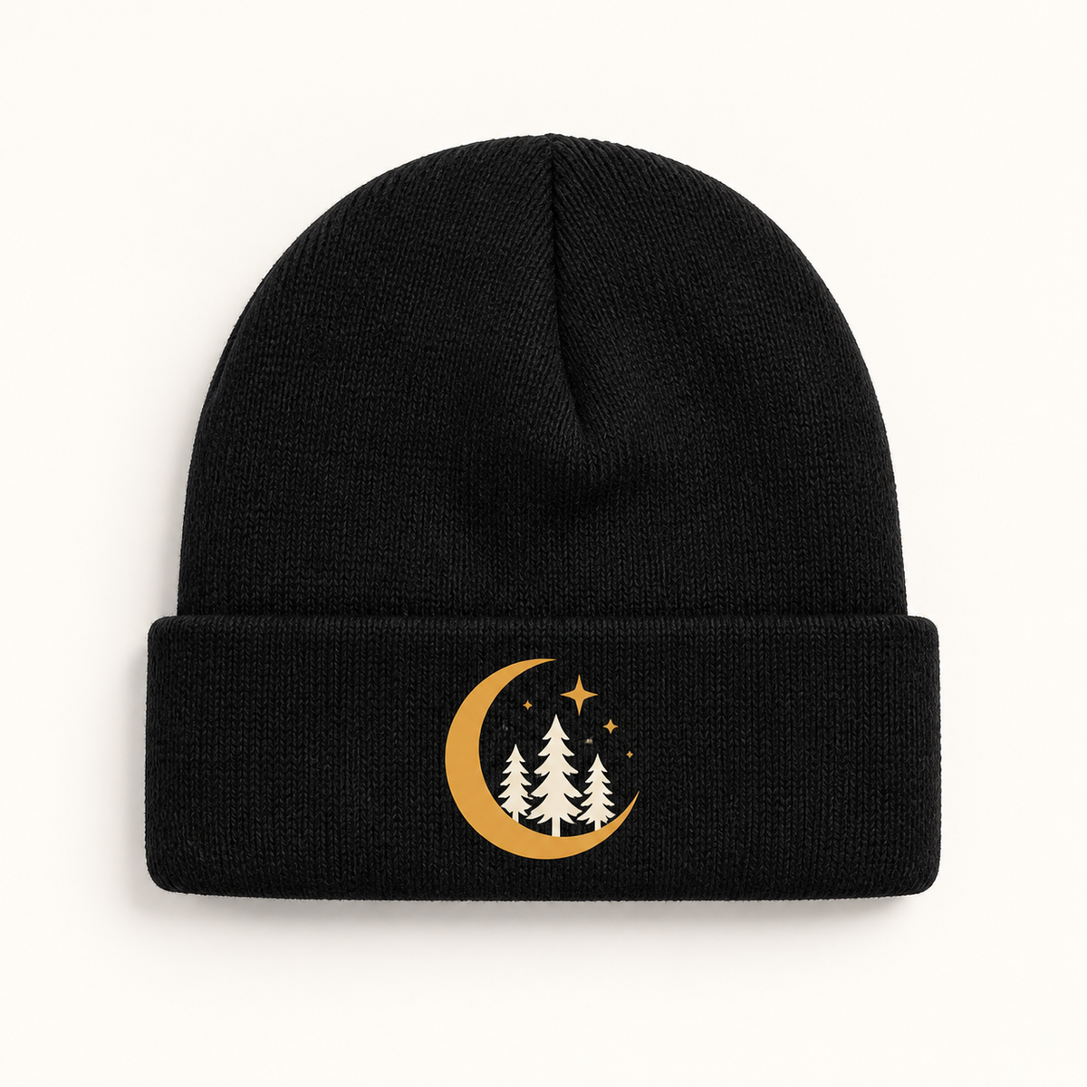 Custom Knit Beanie – Moon & Pines or Your Design