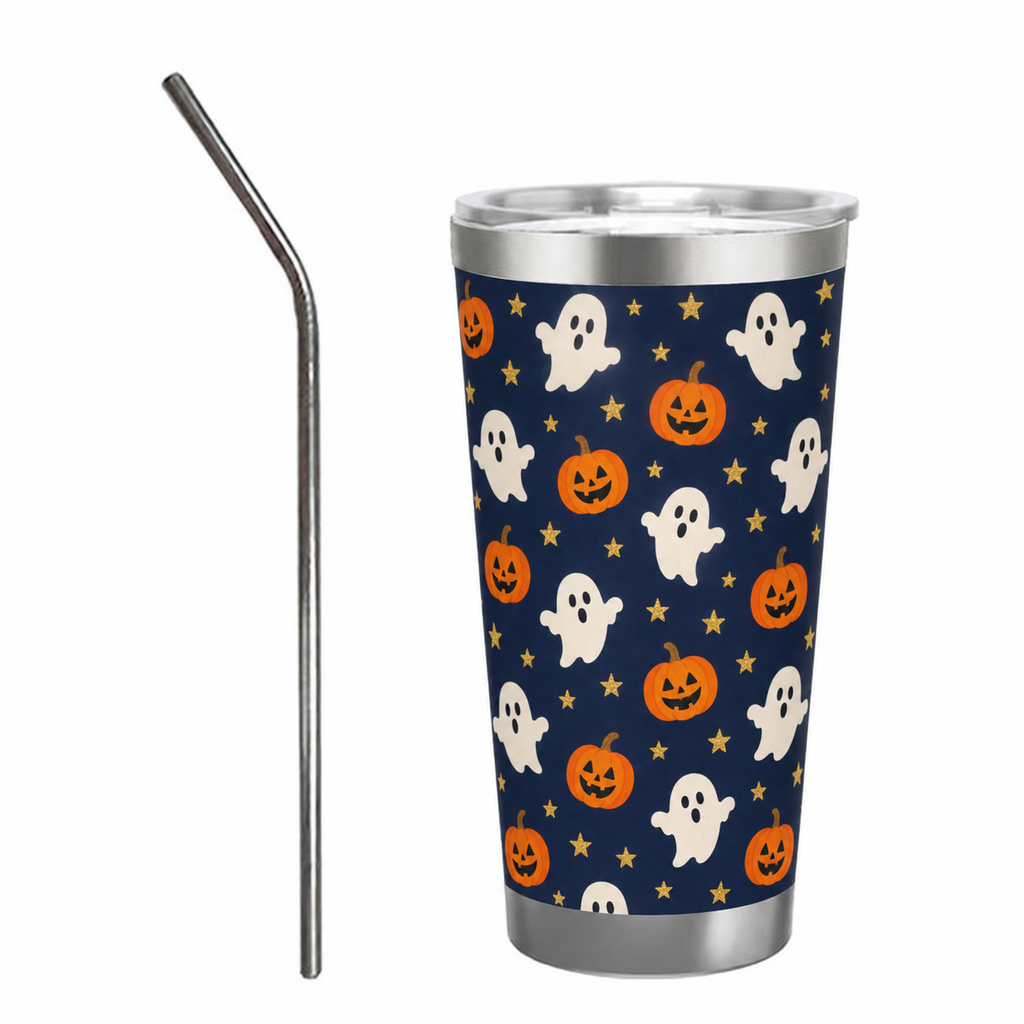 Custom Halloween Tumbler – Midnight Ghosts or Your Design, 20 oz