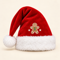 Custom Kids Santa Hat – Gingerbread Stars or Your Design