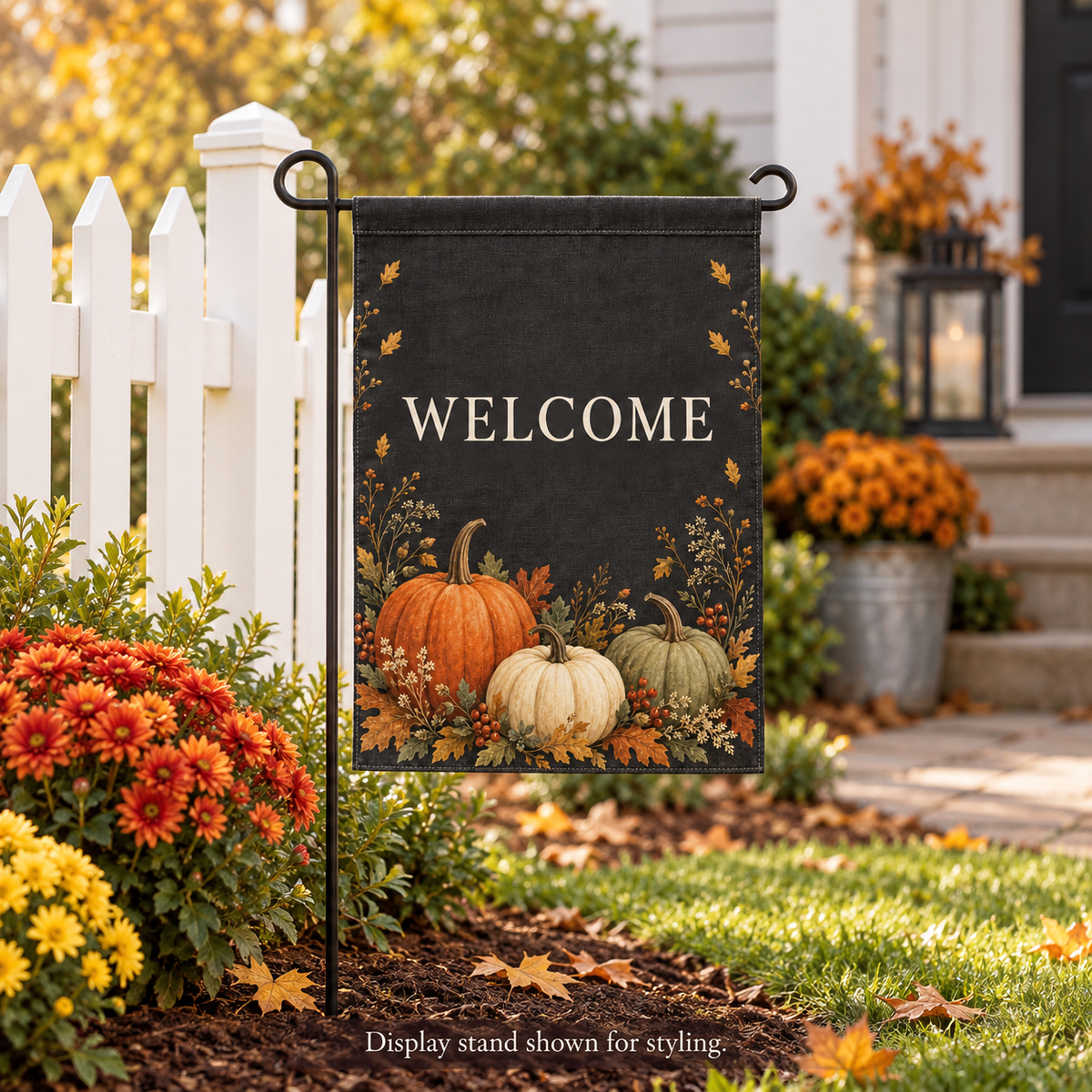 Custom Garden Flag – Autumn Welcome or Your Own Design, 12 × 18 in