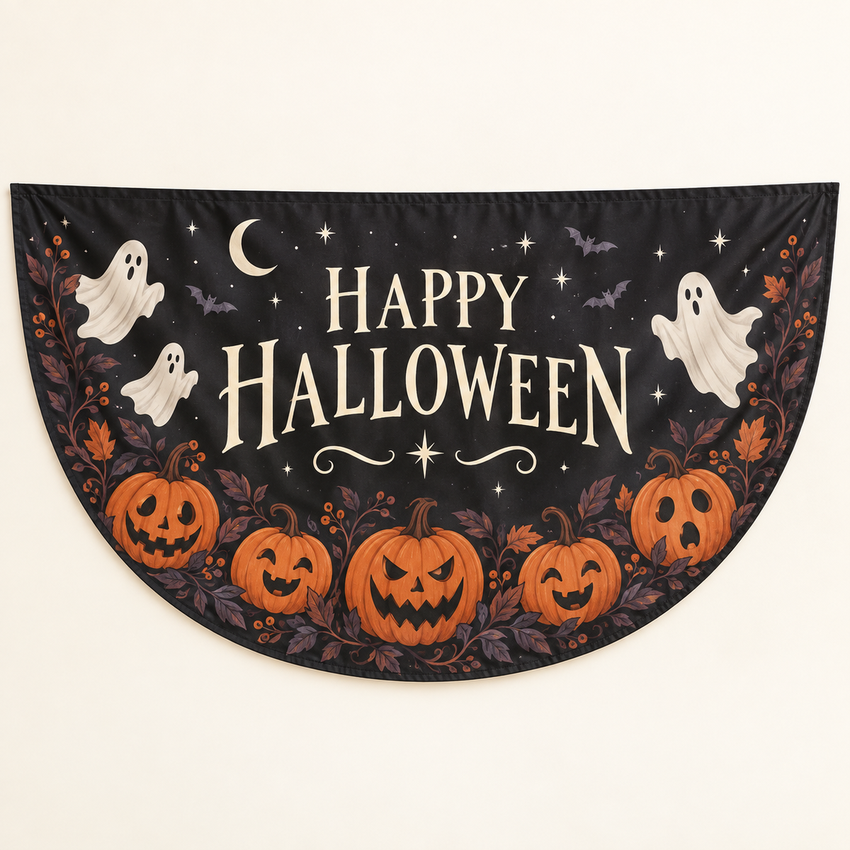 Custom Holiday Semicircle Flag – Christmas, Halloween & Your Design