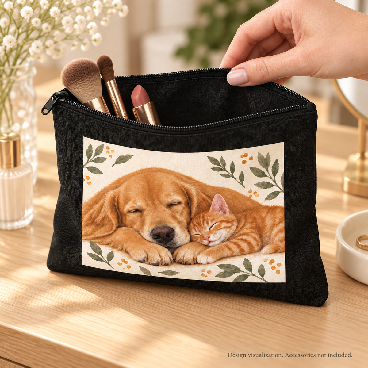 Personalized Multipurpose Zipper Pouch – Pets, Botanical or Your Design