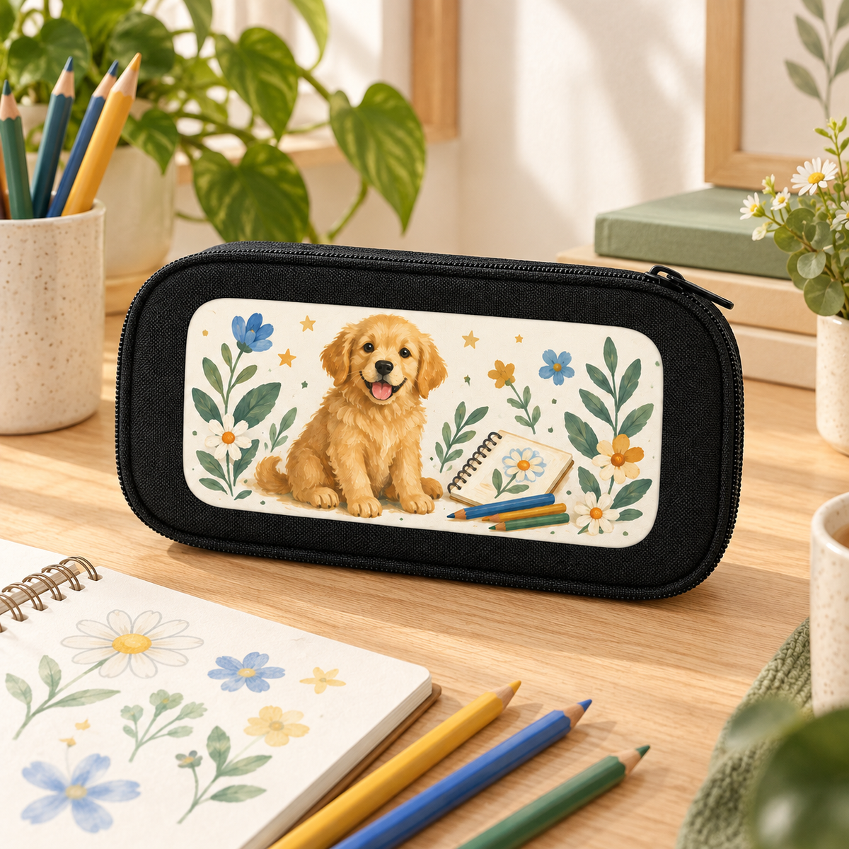 Custom Puppy Pencil Case – Your Photo or Artwork