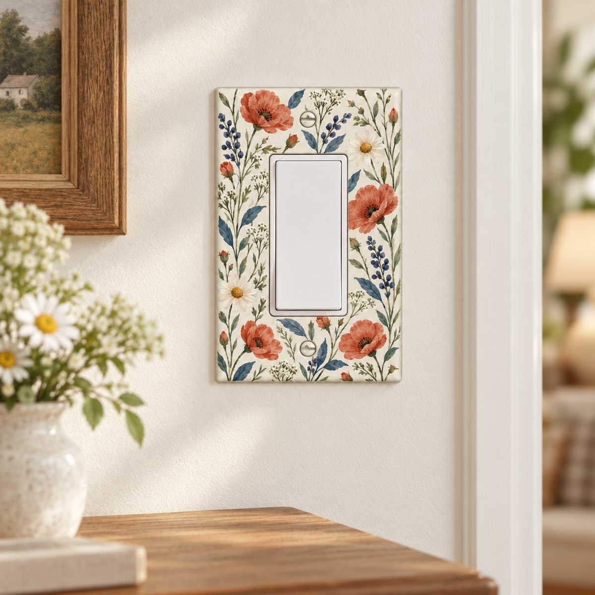 Custom Wildflower Rocker Switch Plate – Your Design
