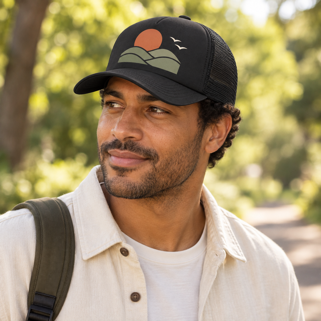 Custom Mesh Trucker Hat – Sunset Hills or Your Design