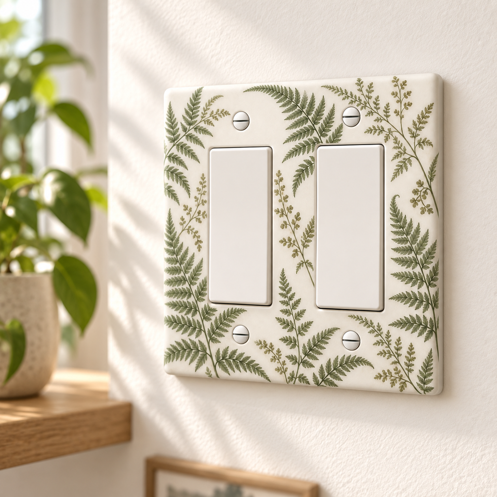 Custom Fern Double Rocker Switch Plate – Your Design