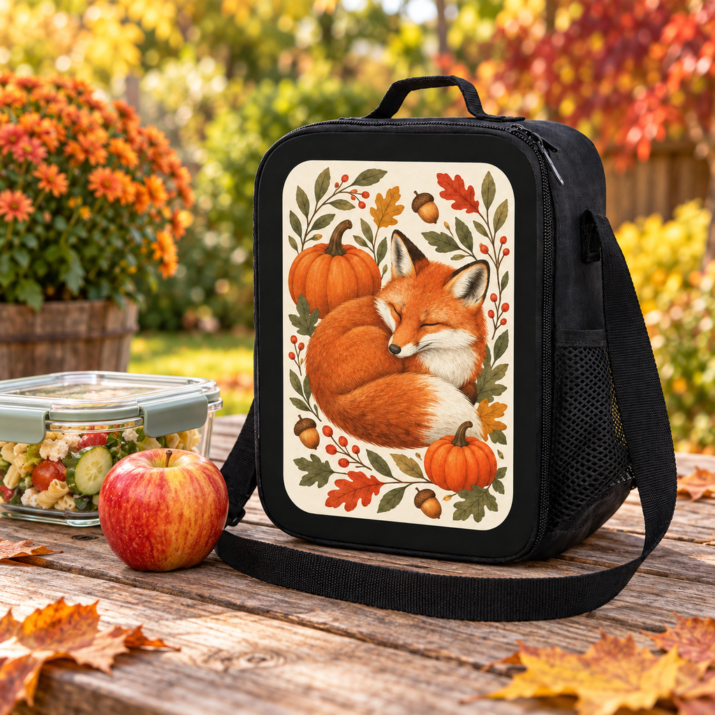 Custom Insulated Lunch Bag – Autumn Fox or Your Design