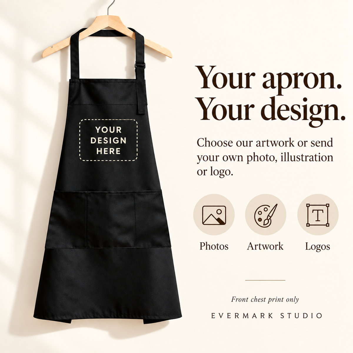Custom Christmas Apron – Gingerbread House or Your Design