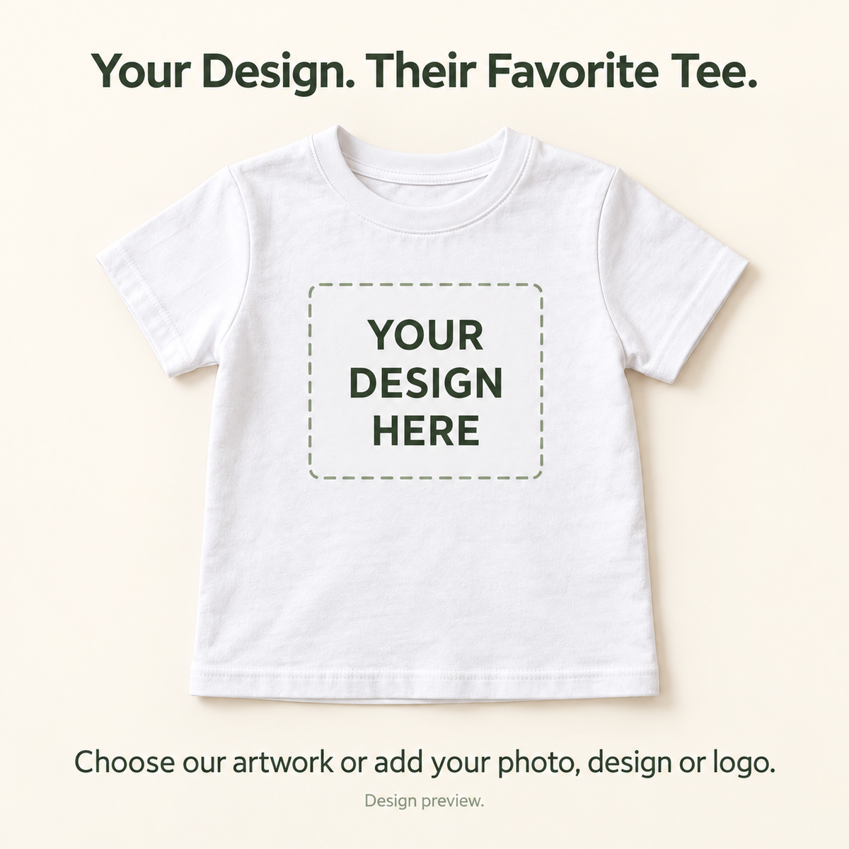 Kids Custom Cotton T-Shirt – Choose a Design or Upload Your Own
