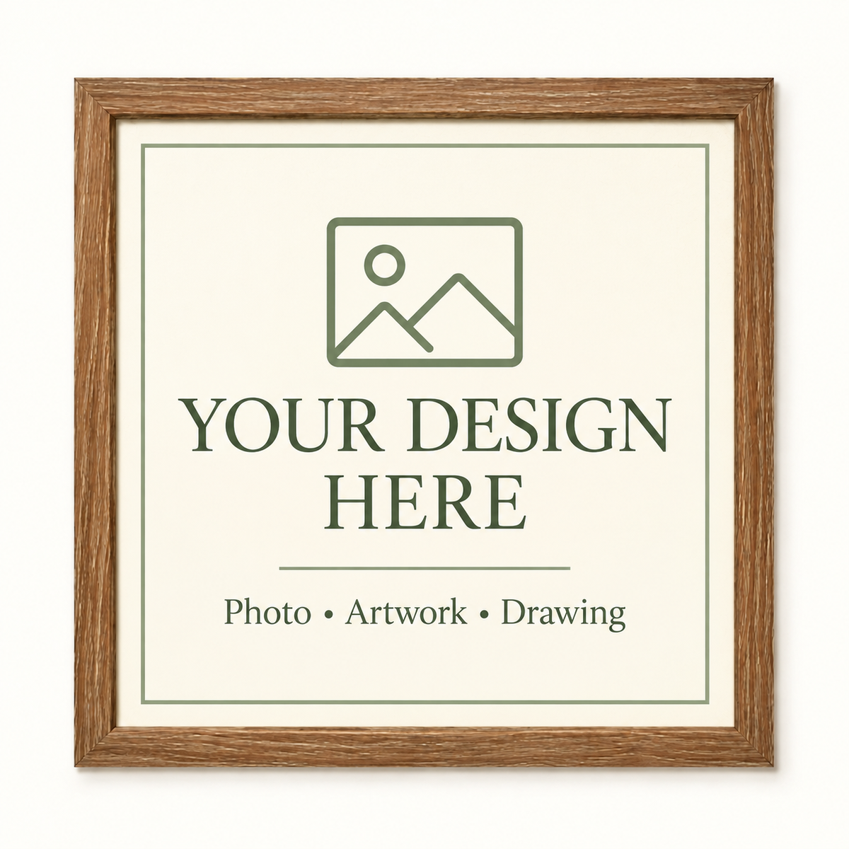 Custom Golden Retriever Framed Wood Art – Your Photo or Design, 20 cm