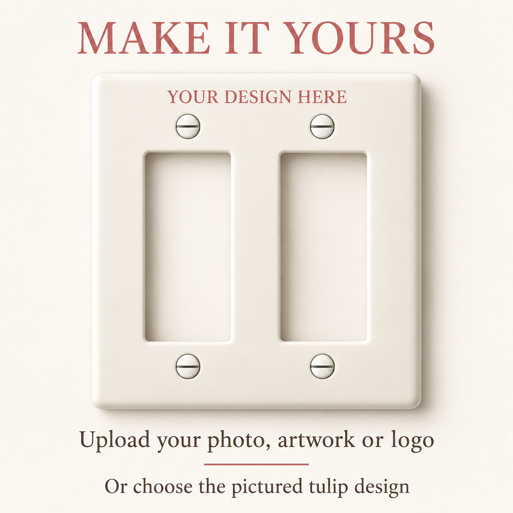 Custom Tulip Double Rocker Switch Plate – Your Design