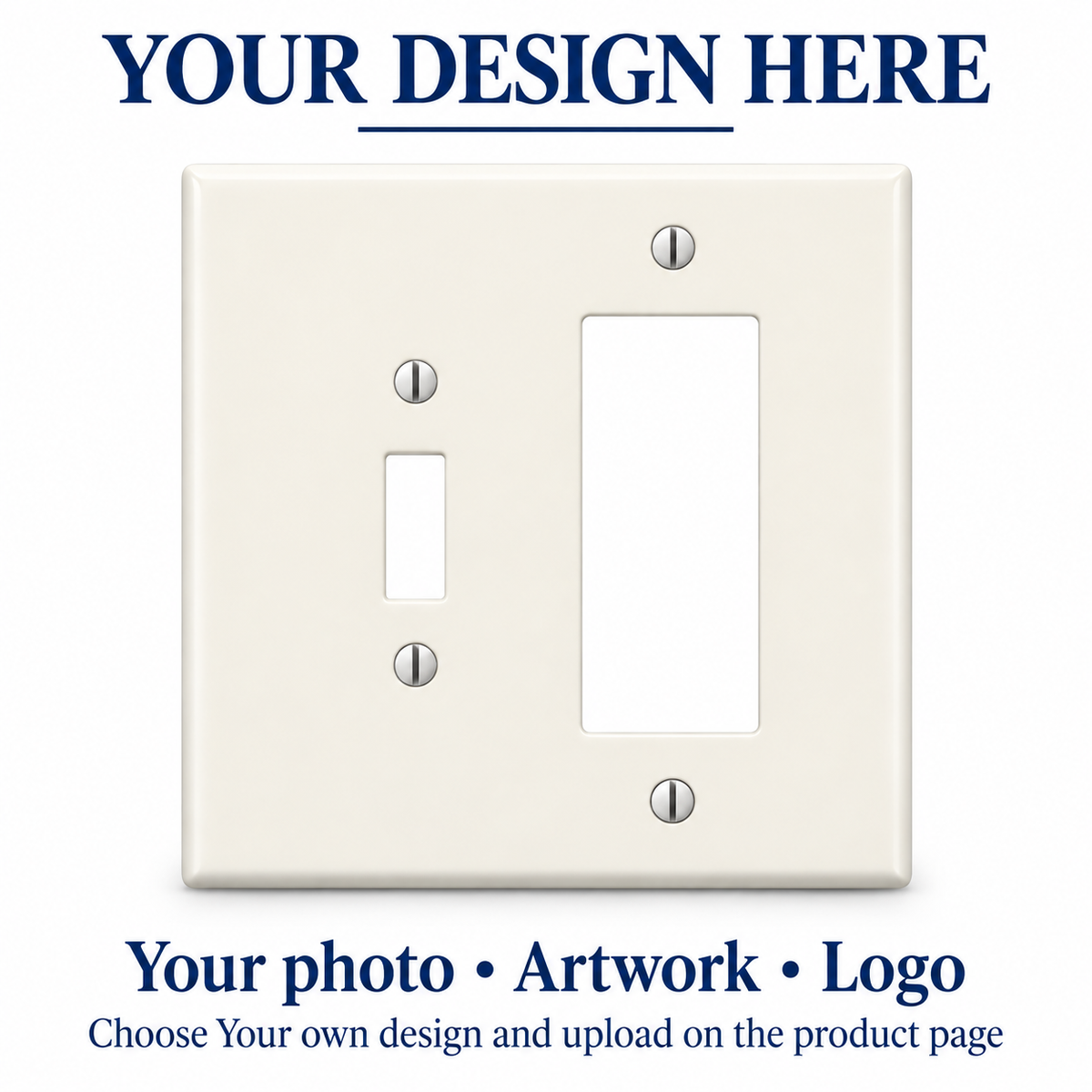 Custom Blue Hydrangea Toggle & Rocker Combo Switch Plate – Your Design