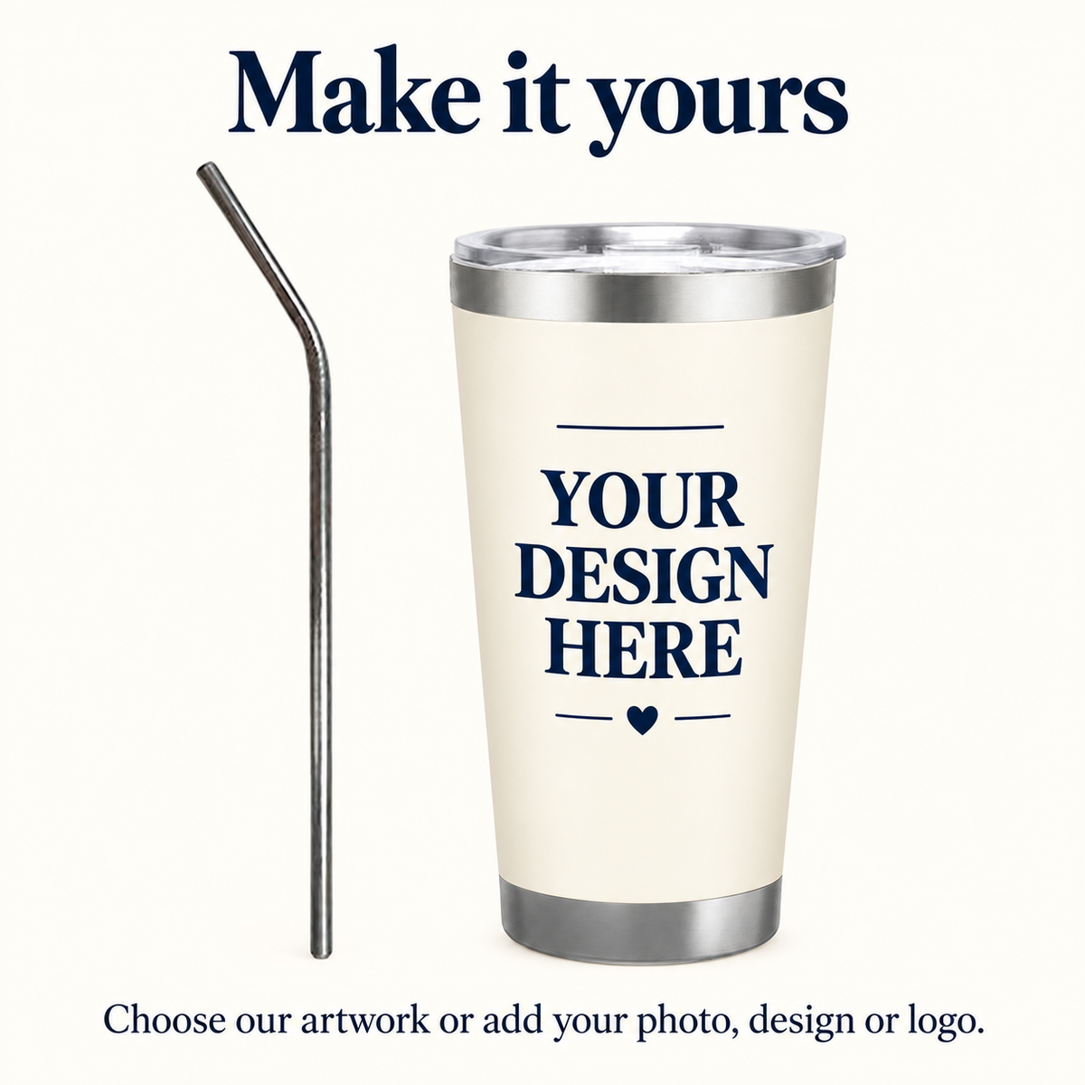 Custom Halloween Tumbler – Midnight Ghosts or Your Design, 20 oz