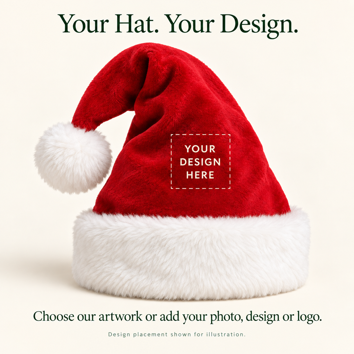 Custom Santa Hat – Merry & Bright or Your Design