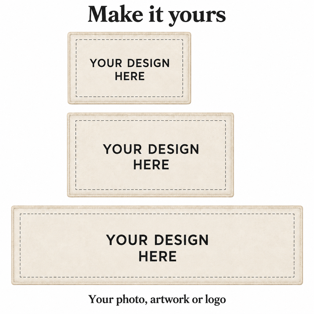 Custom Halloween Kitchen Mat Set – Black Cat or Your Design, 3 Pieces