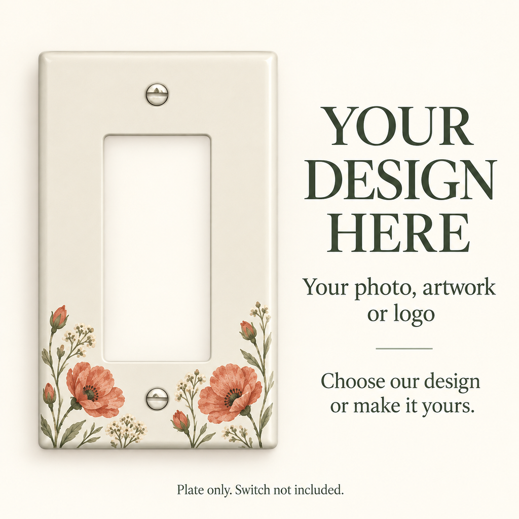Custom Wildflower Rocker Switch Plate – Your Design