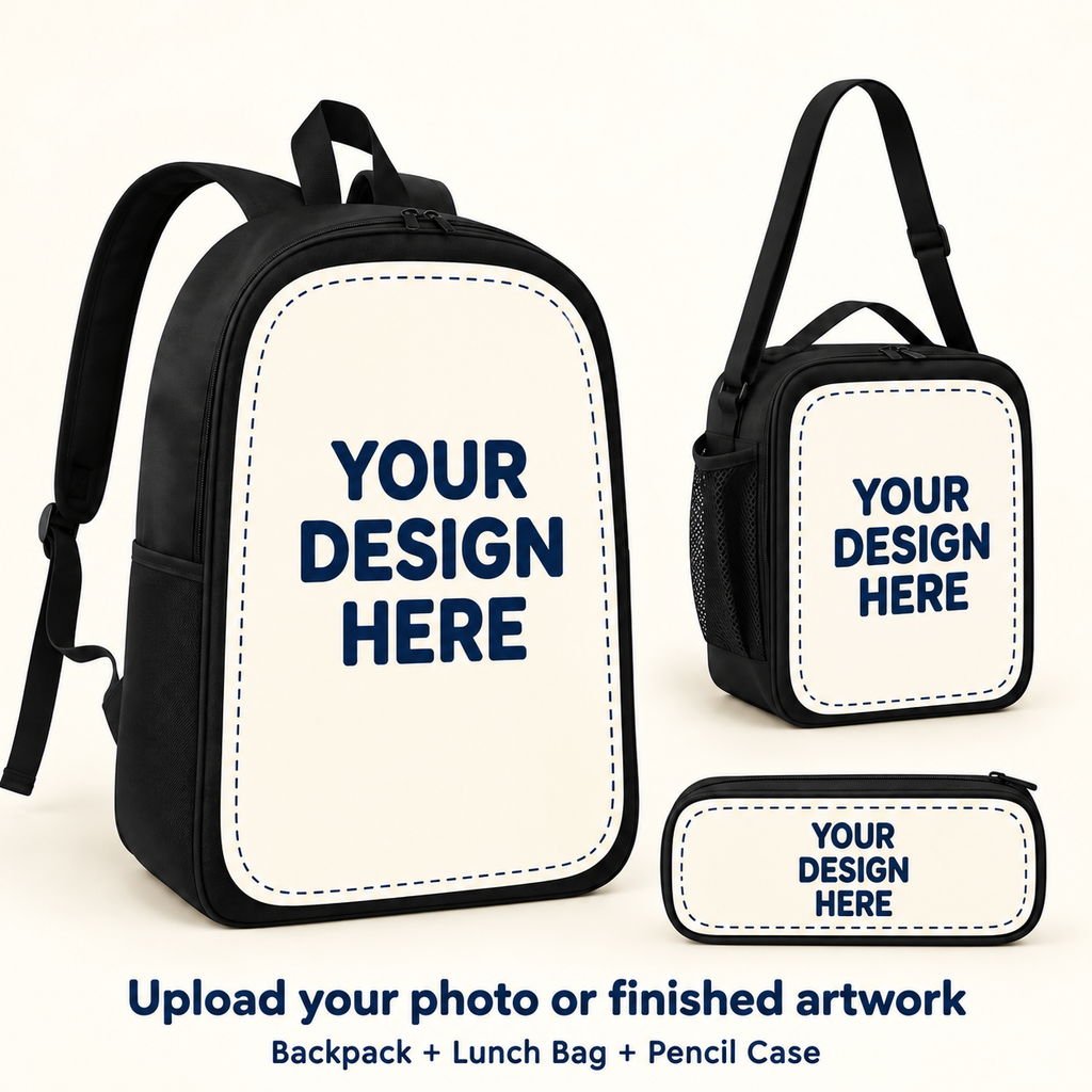 Custom Space Puppy School Bag Set – Backpack, Lunch Bag & Pencil Case