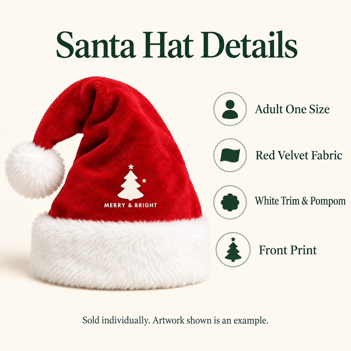Custom Santa Hat – Merry & Bright or Your Design