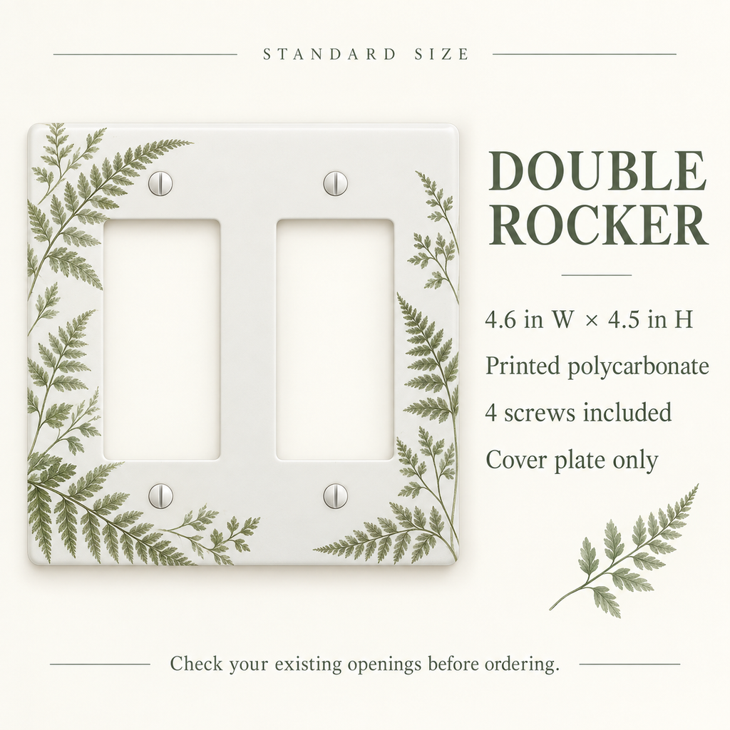 Custom Fern Double Rocker Switch Plate – Your Design