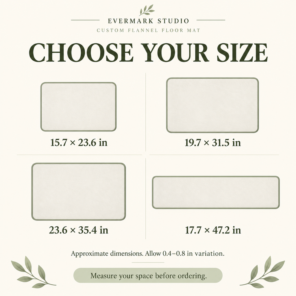 Custom Botanical Floor Mat – Choose Your Design