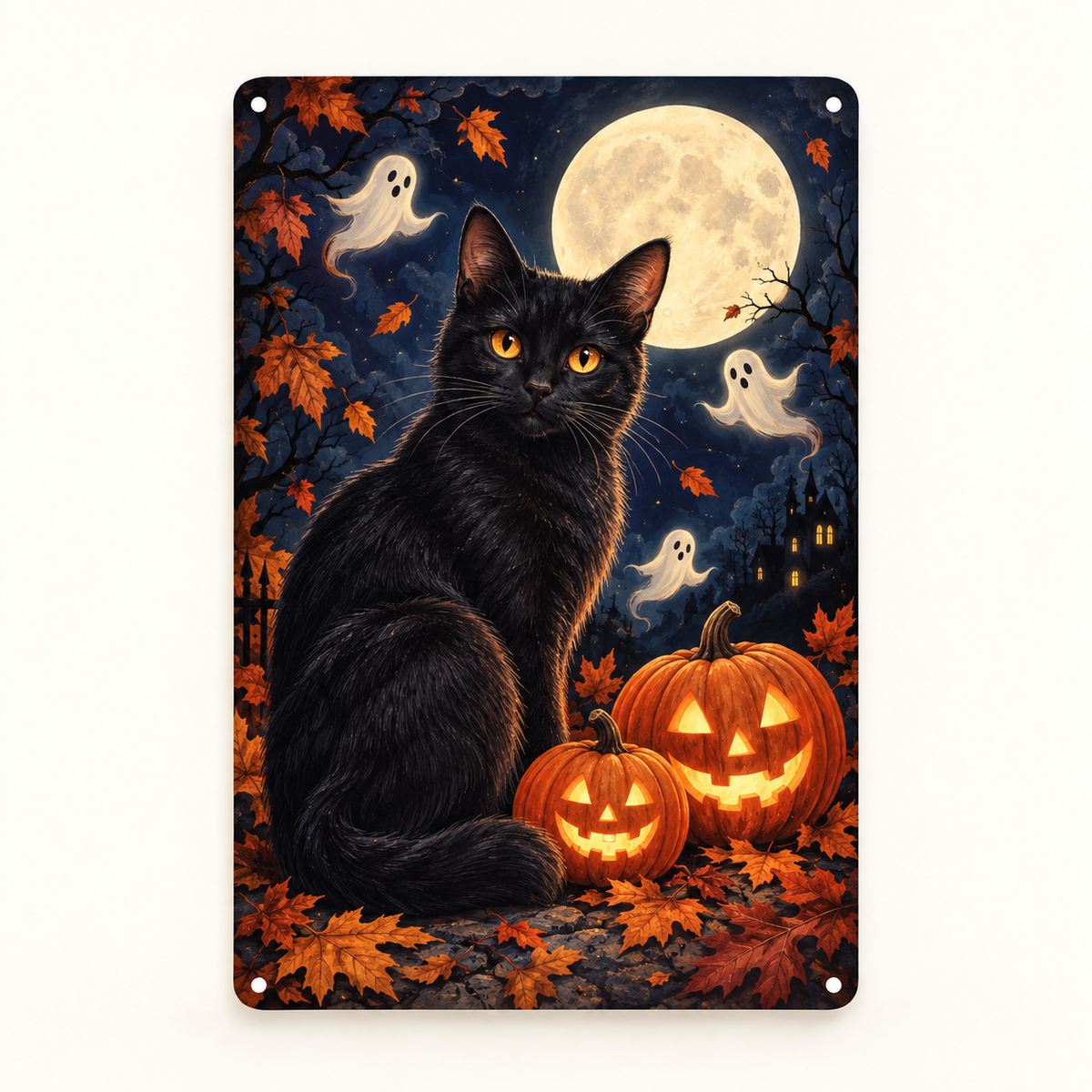 Custom Holiday Metal Sign – Halloween, Christmas or Your Design