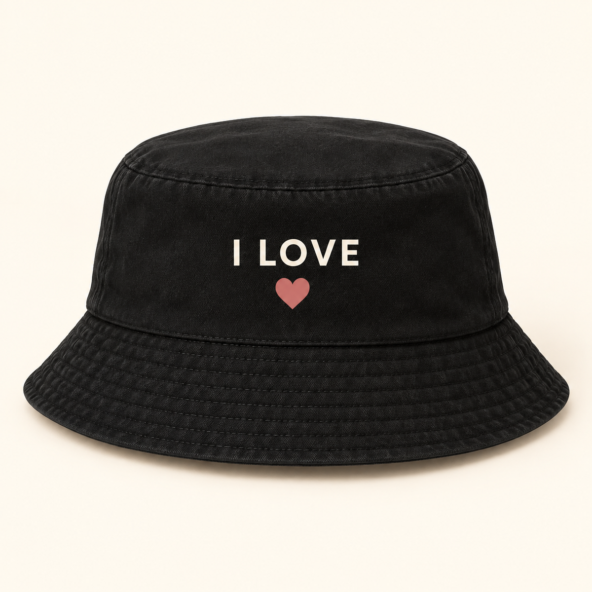 Custom Couples Bucket Hat – I Love, You or Your Design