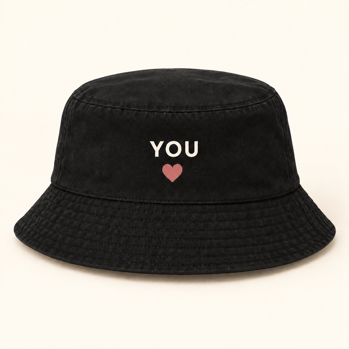 Custom Couples Bucket Hat – I Love, You or Your Design