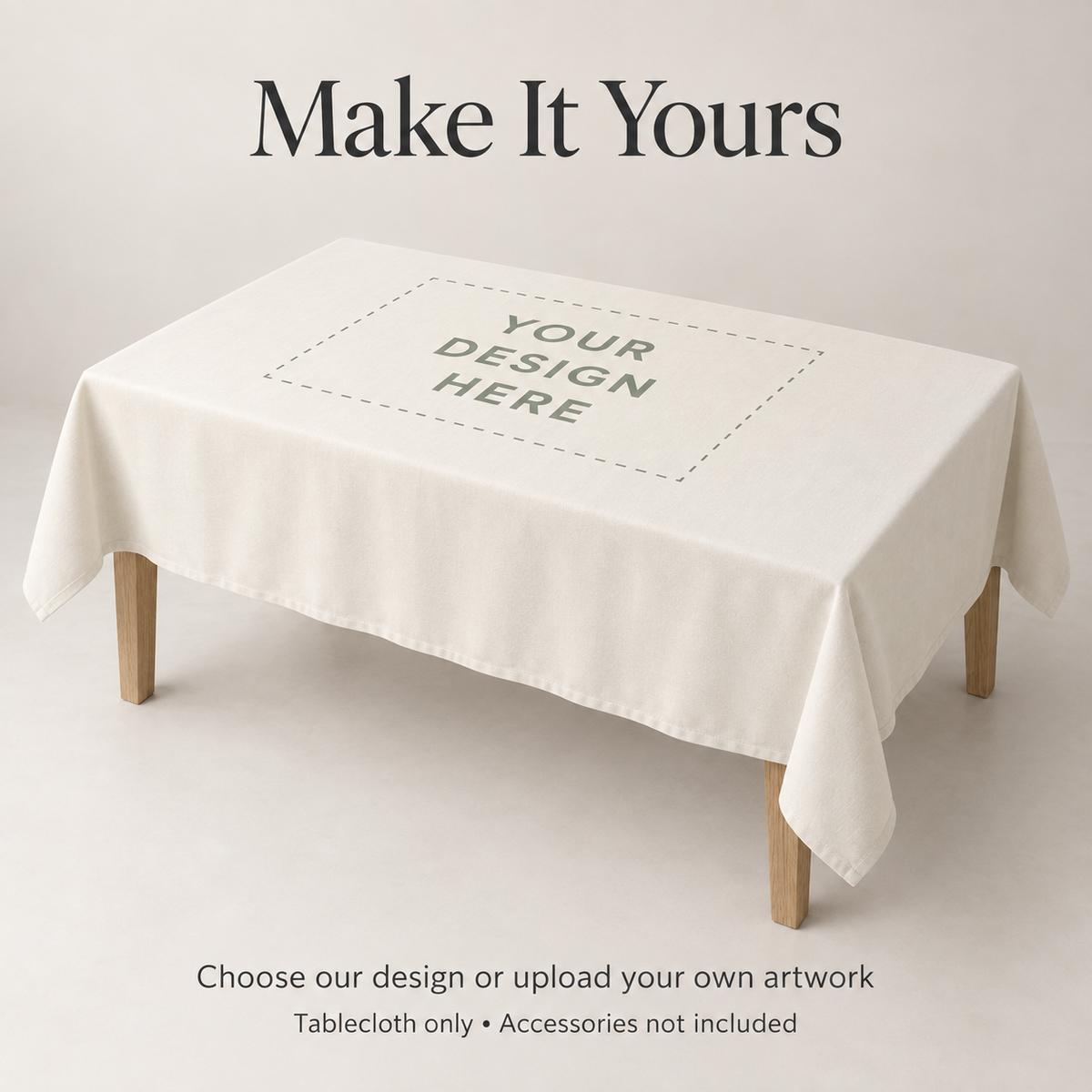 Custom Wildflower Rectangular Tablecloth – Your Design