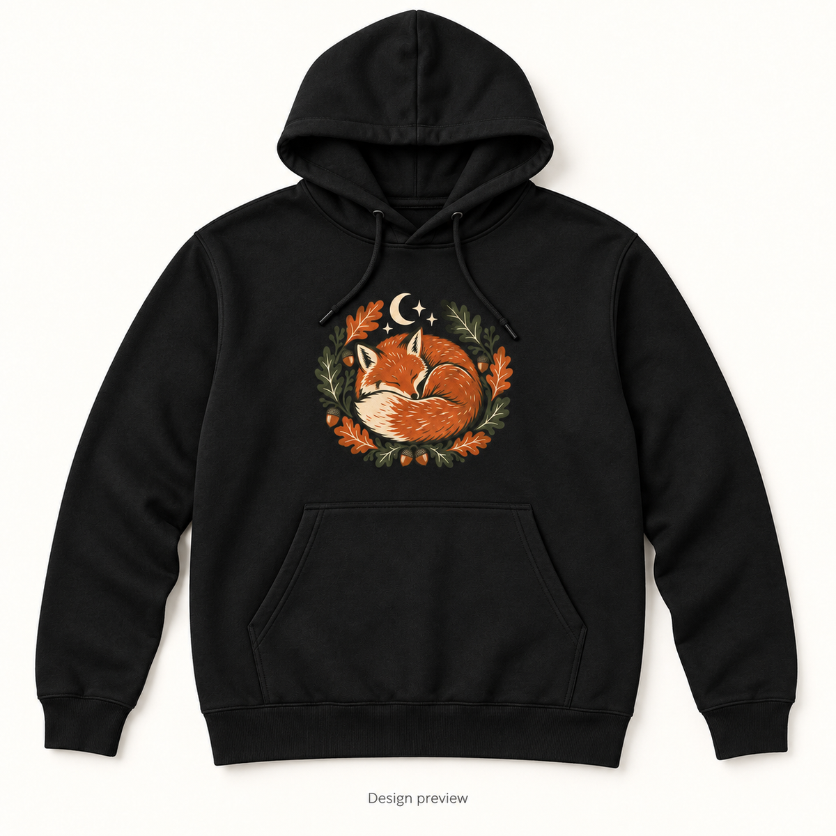 Autumn Fox Pullover Hoodie – Woodland Animal Design