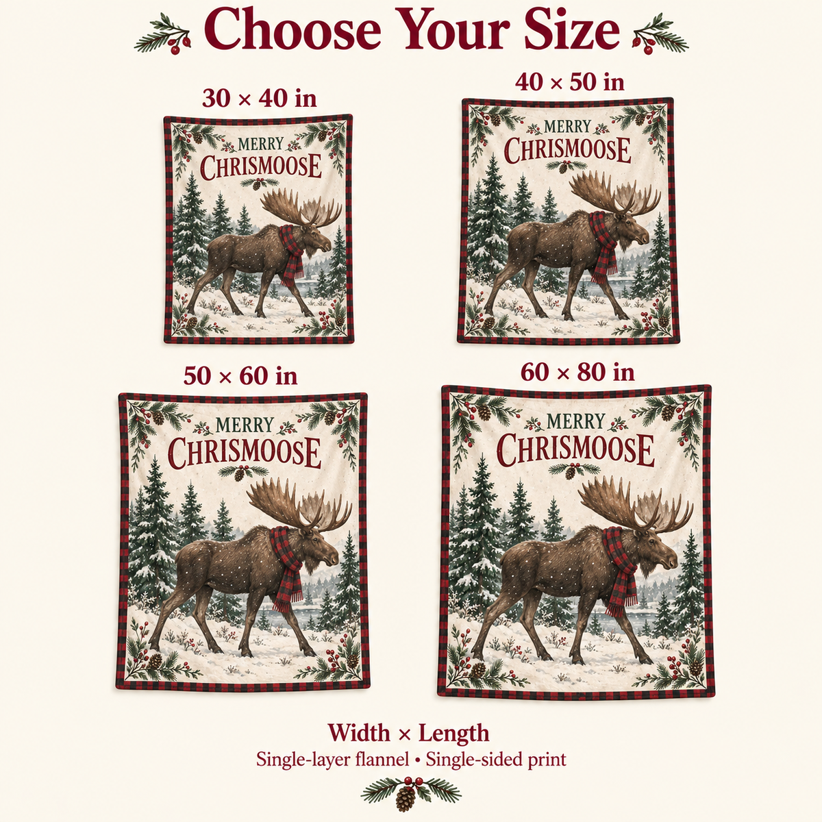 Merry Chrismoose Christmas Blanket – Custom Holiday Gift
