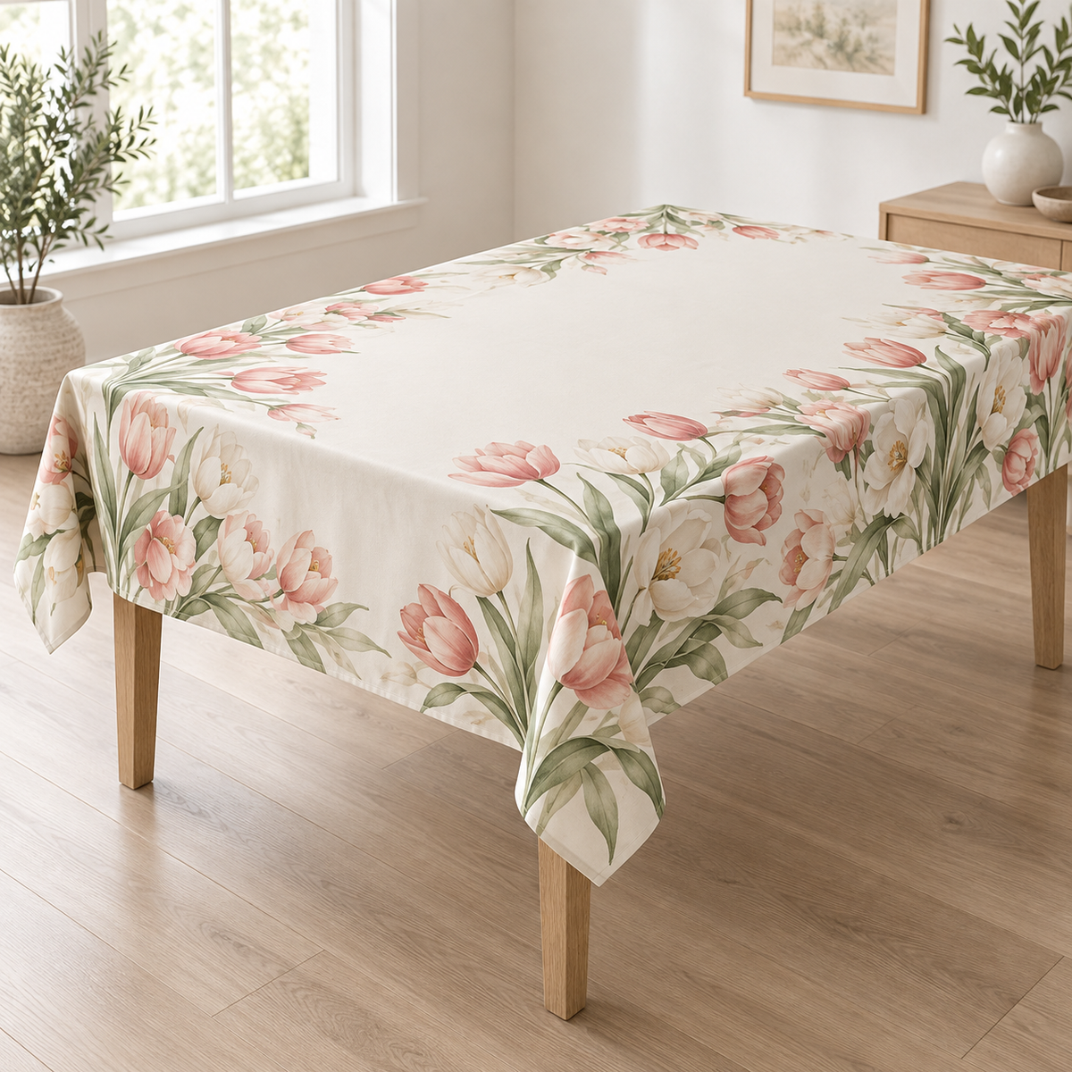 Custom Tulip Rectangular Tablecloth – Your Design